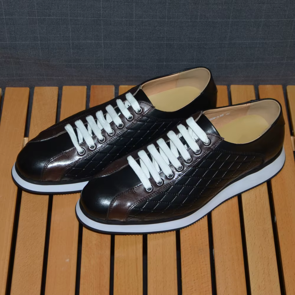 Baskets originales pour hommes en cuir véritable