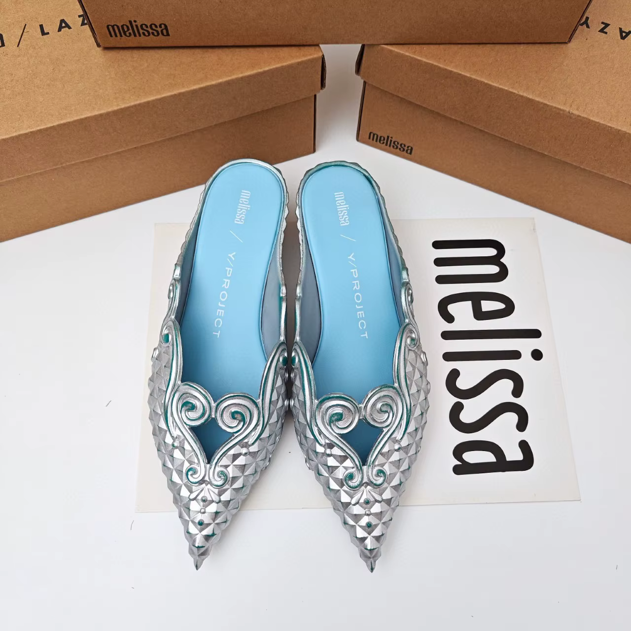 Femmes sandales 2025 printemps Melissa femme Slingback chaussures mode dames talons hauts élégant Med talon bout pointu sans lacet sandale
