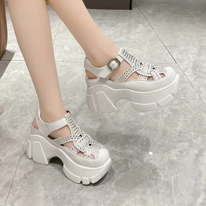 Papa sandales femmes 2025 été nouvelle plate-forme chaussures eau diamant sport