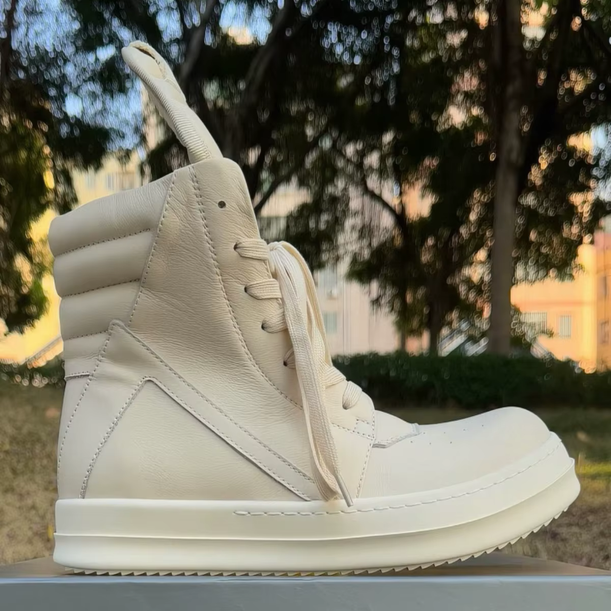 R-o baskets classiques en cuir noir chaussure haute botte noire en peau de vache hommes Sneaker fermeture éclair femmes chaussures décontractées à lacets bottines