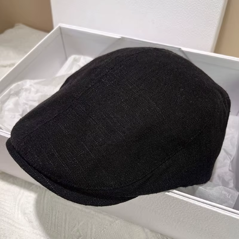 Casquette Gavroche en Lin pour Femme, Style Vintage Britannique, Respirante, pour Hommes et Femmes