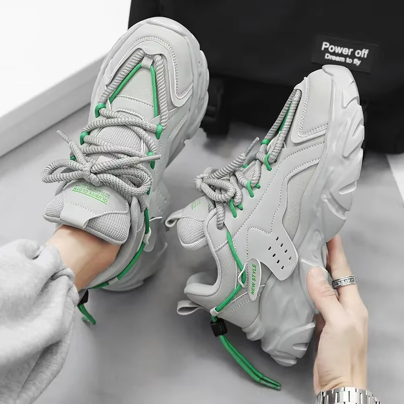 Hommes luxe plate-forme baskets 2025 mode respirant