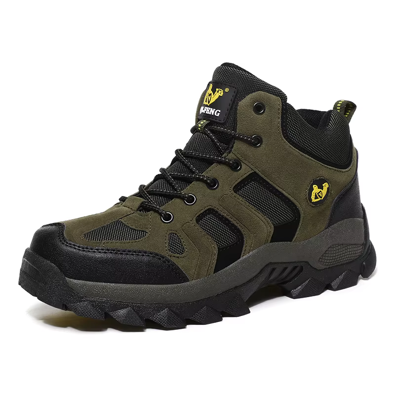 Grande taille hiver chaussures de randonnée hommes neige chaude fourrure cuir bottes