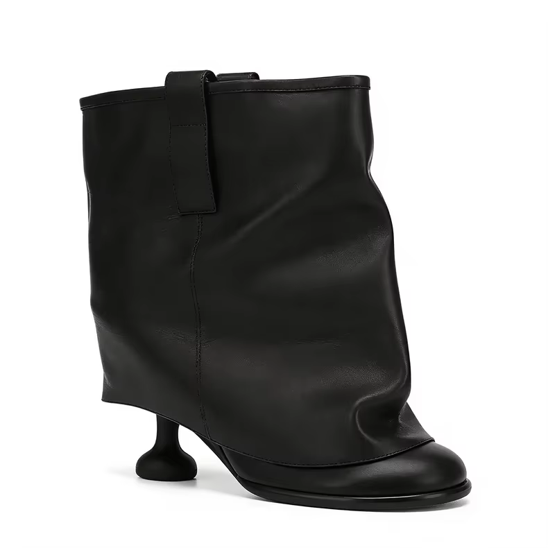 Nouvelles Bottes Courtes à Bout Rond et Large pour le Printemps et l'Été