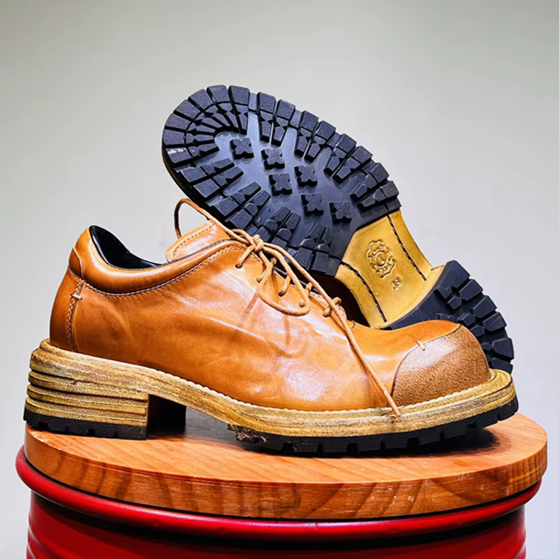 Chaussures Oxford en cuir de cheval pour hommes