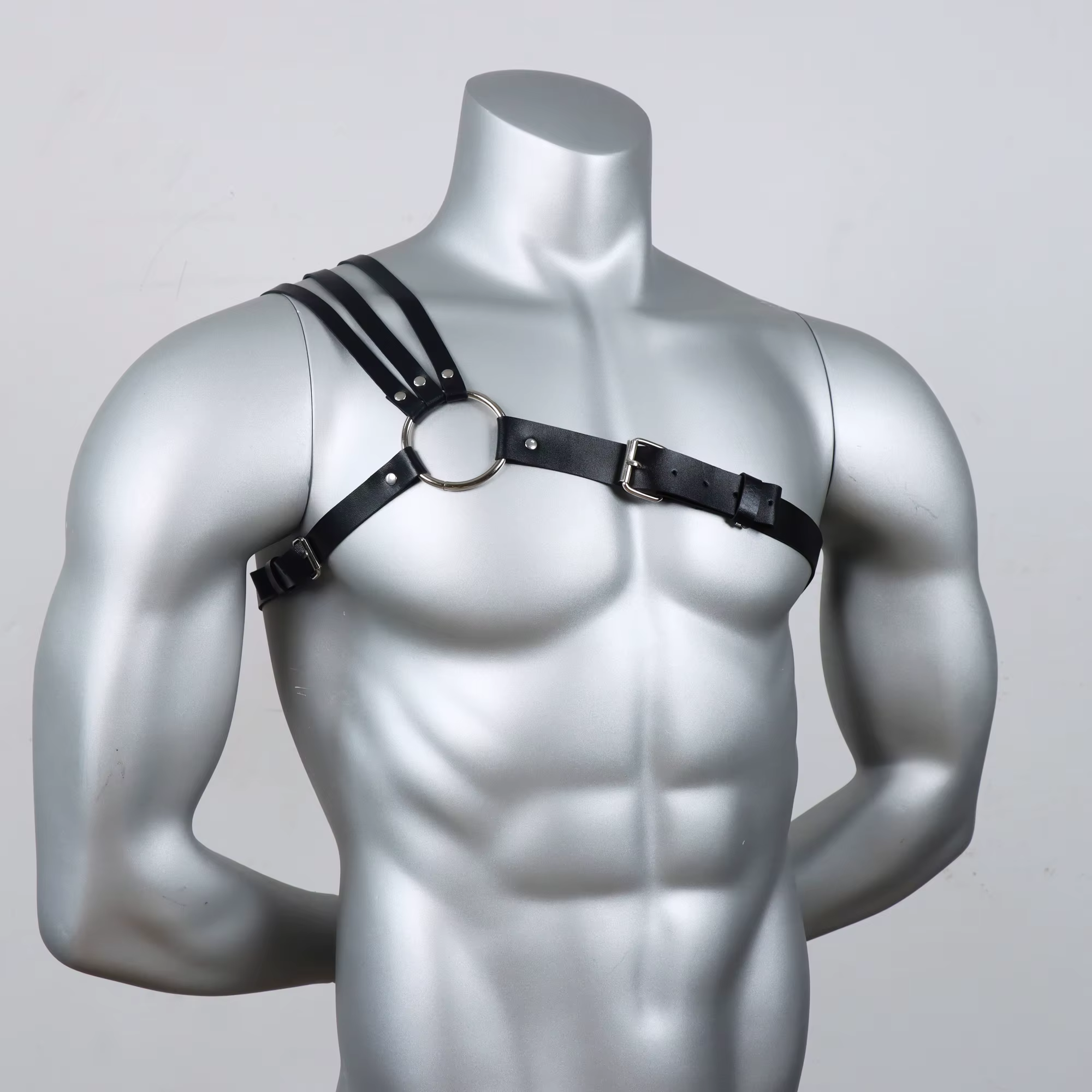 Ceinture punk pour homme - Accessoire de chemise formelle réglable, pour tenue gothique, Saint-Valentin, déguisement de carnaval, décoration de ceinture