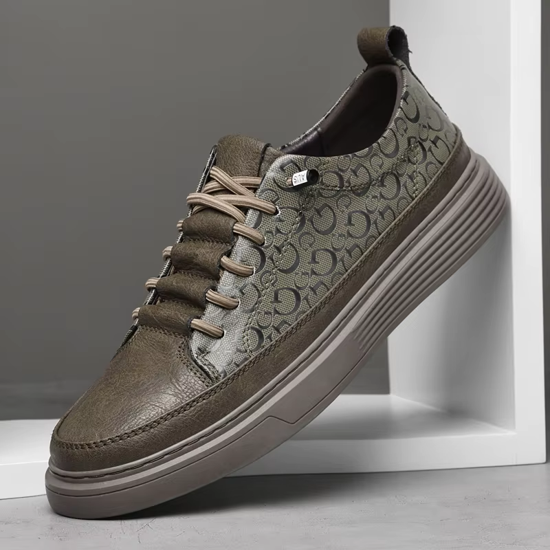 Baskets de skateboard en cuir pour hommes