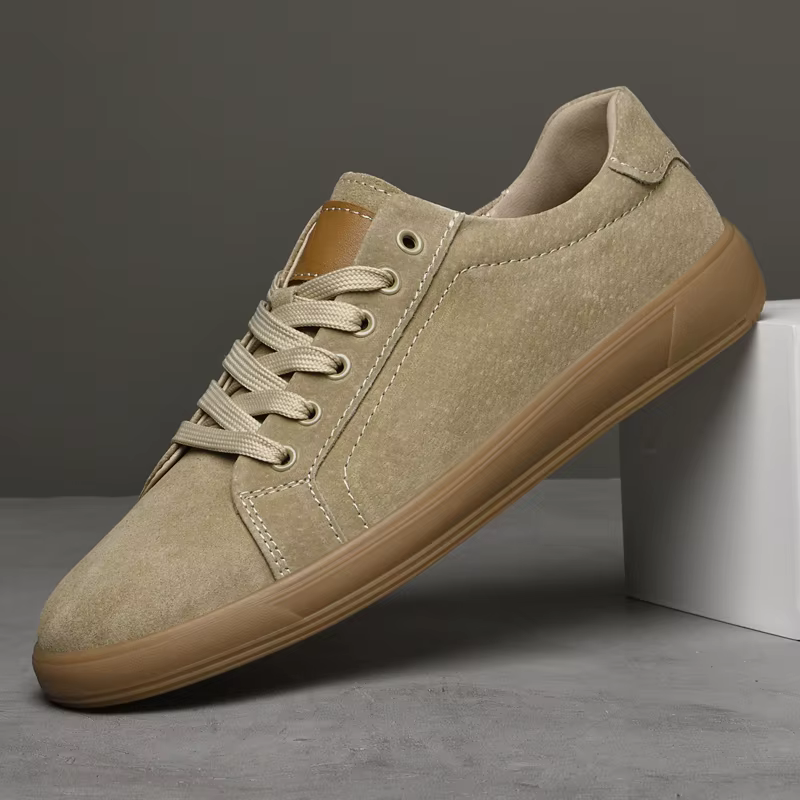 2025 en cuir véritable hommes chaussures vulcanisées mode décontracté