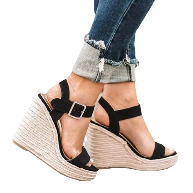 Nouvelles sandales compensées espadrilles pour femme 2026