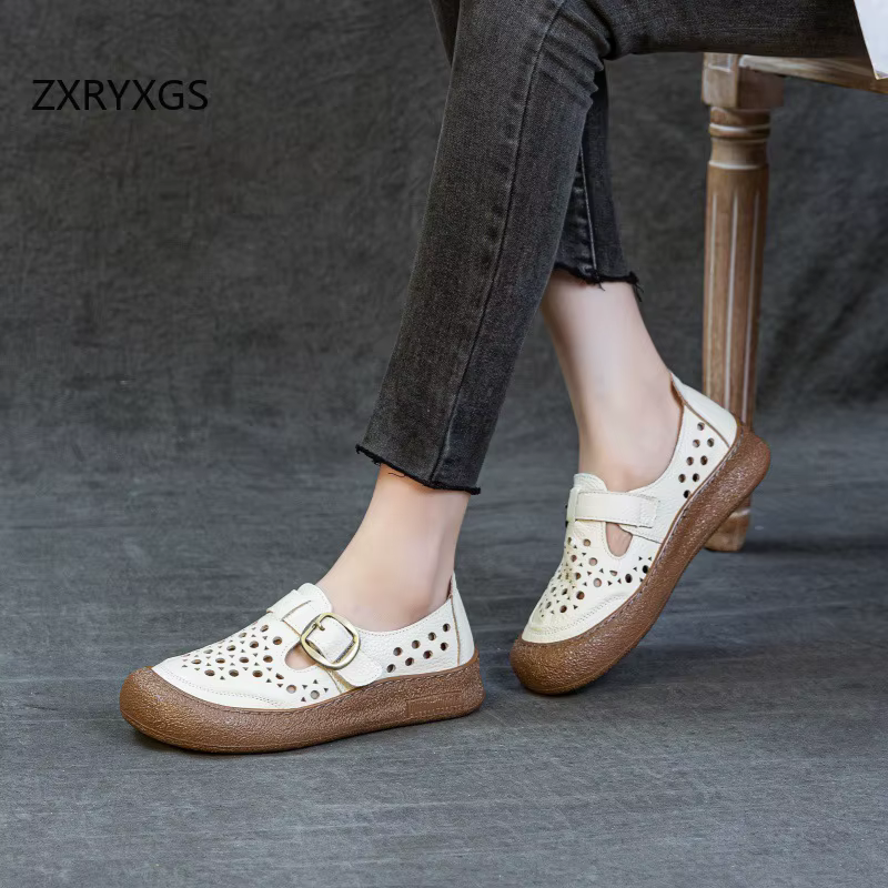 ZXRYXGS 2025 nouveau printemps été chaussures en cuir véritable