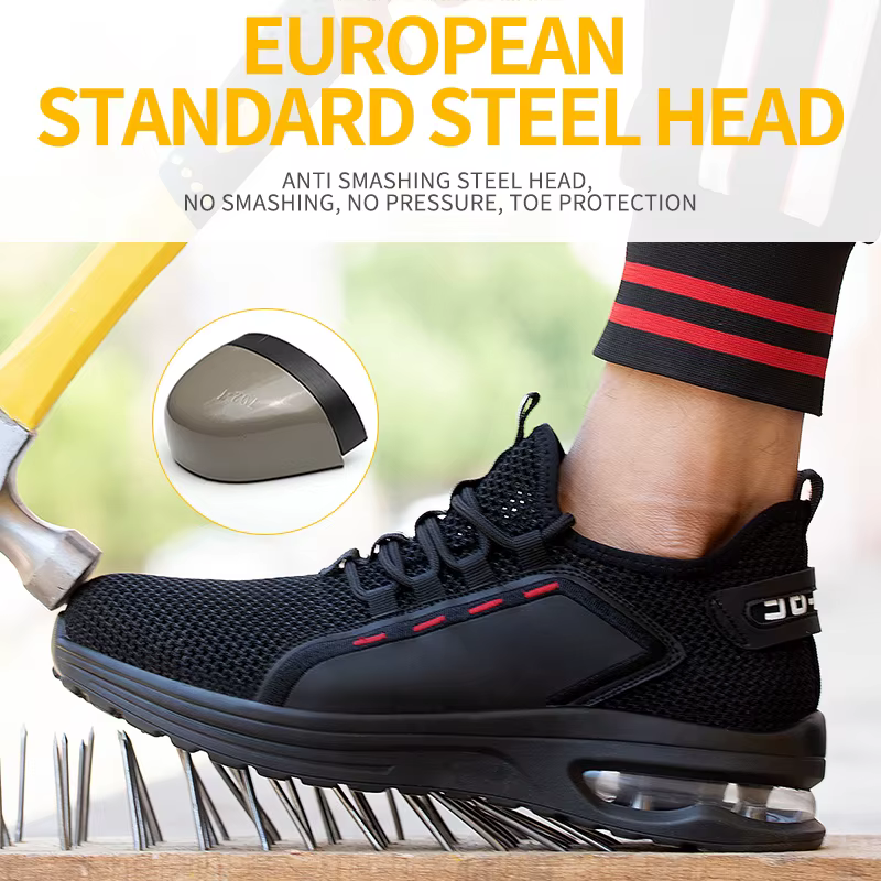 Chaussures de sécurité baskets de travail bout en acier hommes femmes Anti-écrasement Anti-crevaison bottes