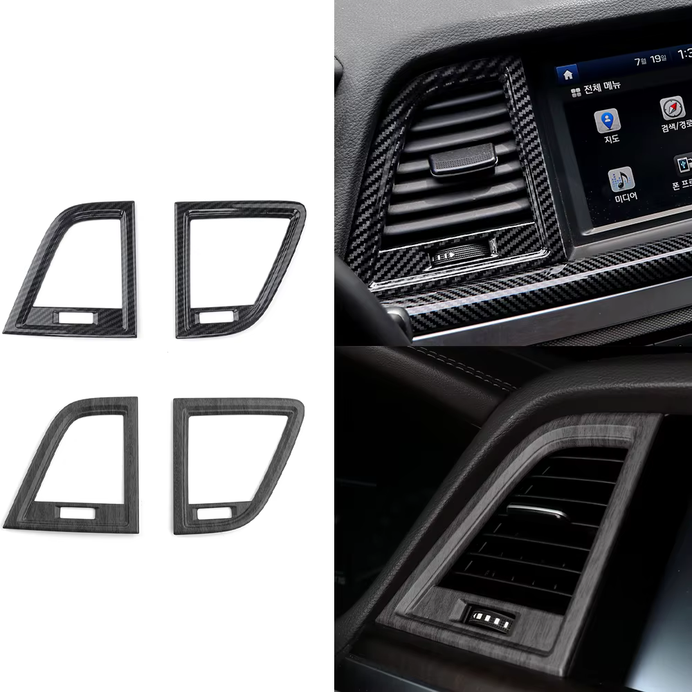 Accessoire intérieur de voiture pour Genesis G80 DH 2015-2020 conduite à gauche, garniture de cache de ventilation centrale du tableau de bord en ABS