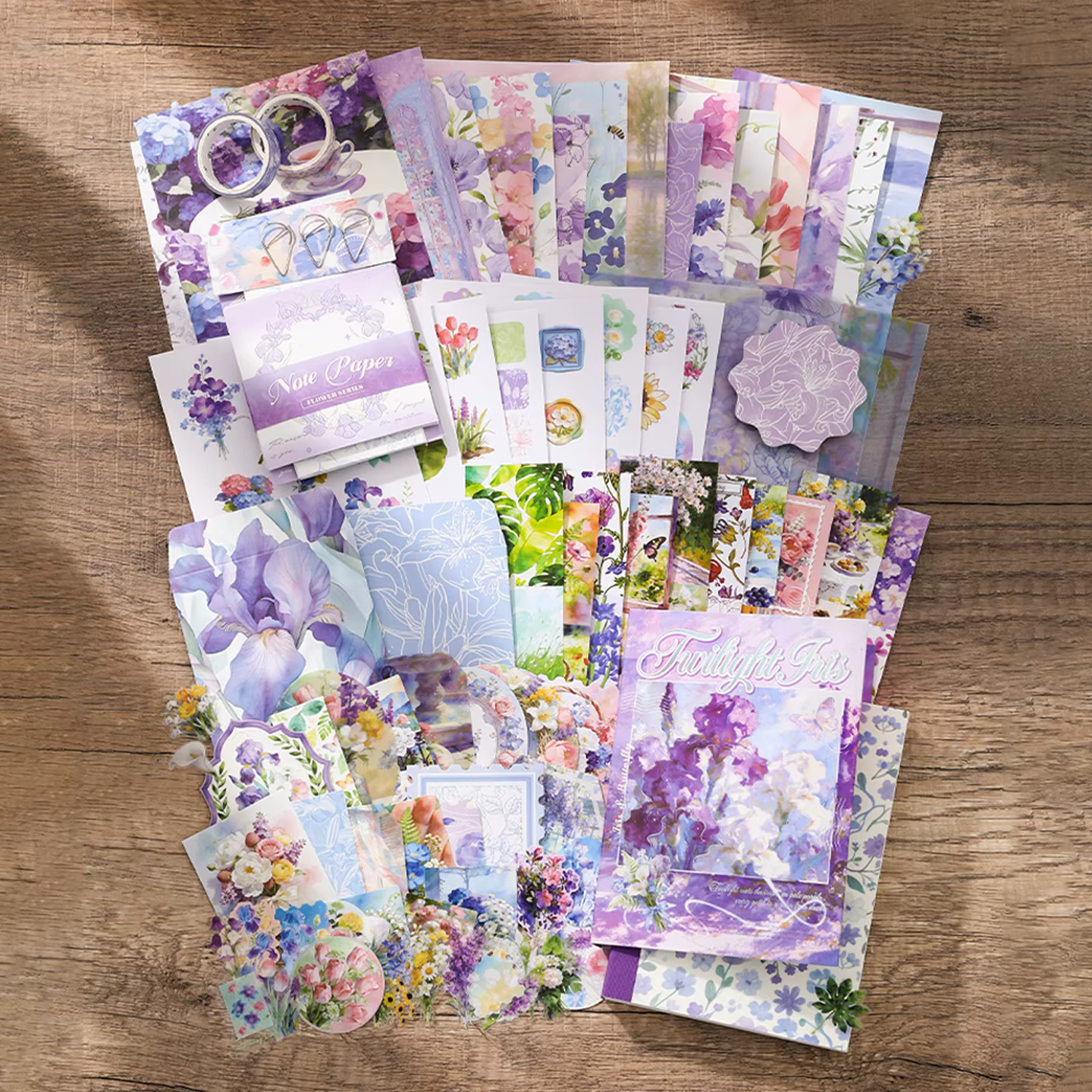 Kit de fournitures pour scrapbooking, ensemble de journal A6 avec autocollants, papiers décoratifs, ensemble cadeau complet DIY pour journalisation et scrapbooking