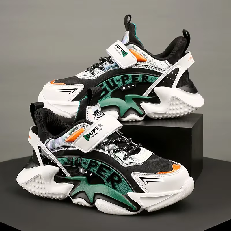 Sport enfants baskets en cuir quatre saisons garçons chaussures décontractées antidérapant