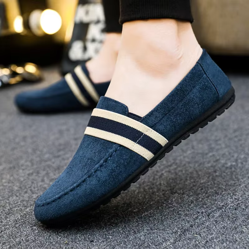 Hommes chaussures nouveau noir bleu mocassins sans lacet chaussures pour homme Adulto conduite mocassin doux confortable chaussures décontractées homme baskets appartements