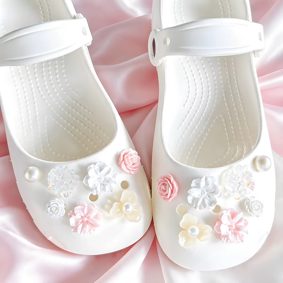 Breloques DIY Camélia 2026 pour accessoires de chaussures