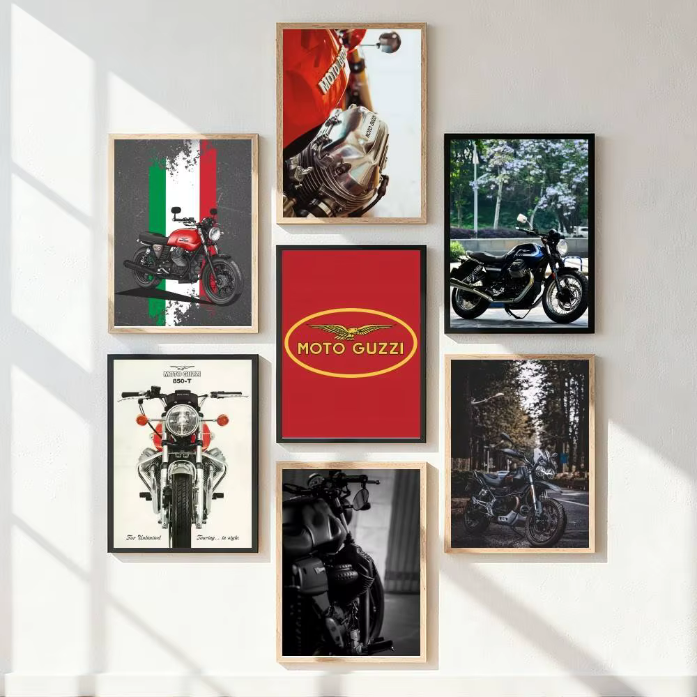 Affiche rétro italienne 100 ans moto G-Guzzi, impression artistique, Style Anime, décoration de maison, cadeau idéal, décoration de chambre parfaite