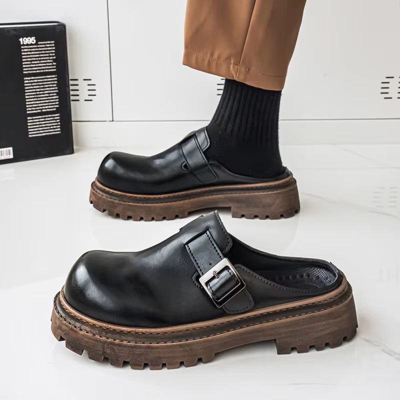 Mules à fond épais pour hommes