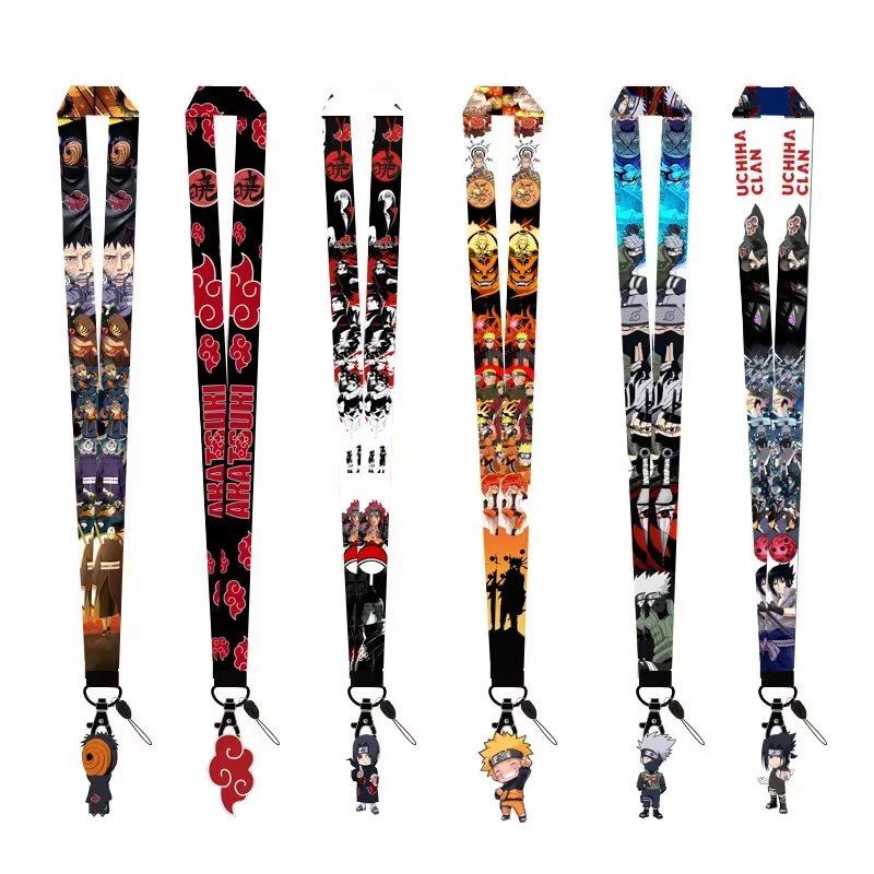 NARUTO – sangle de téléphone Anime avec lanière de cou pour cosplayers et fans, accessoire de dessin animé mignon