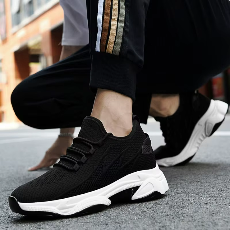 Chaussures pour hommes 10cm hauteur augmenter baskets en plein air