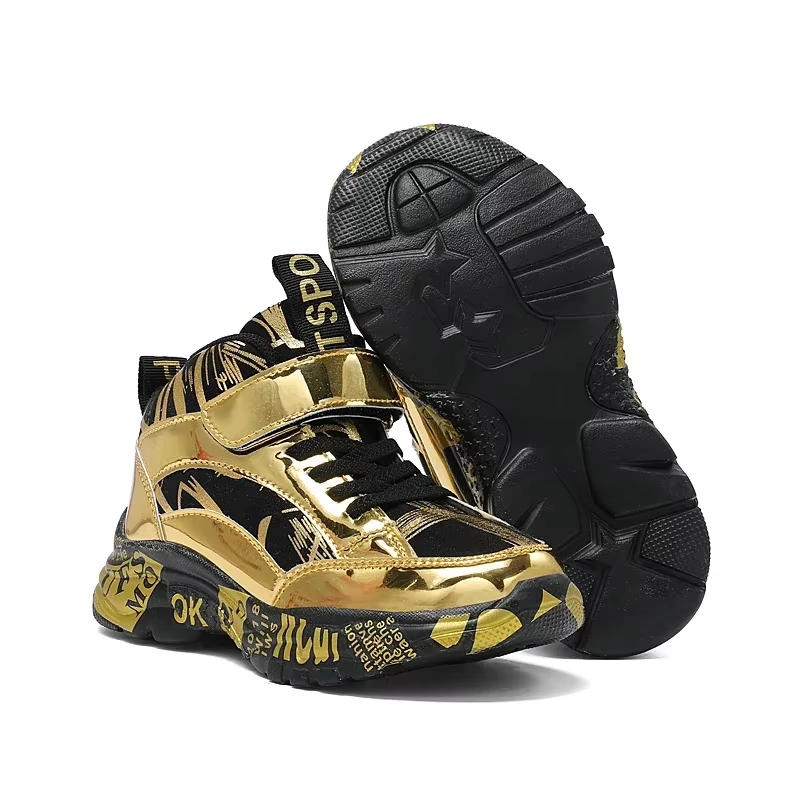 Nouveaux enfants baskets pour garçons en cuir chaussures de sport de course