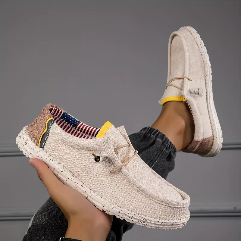Chaussures pour hommes mocassins en toile