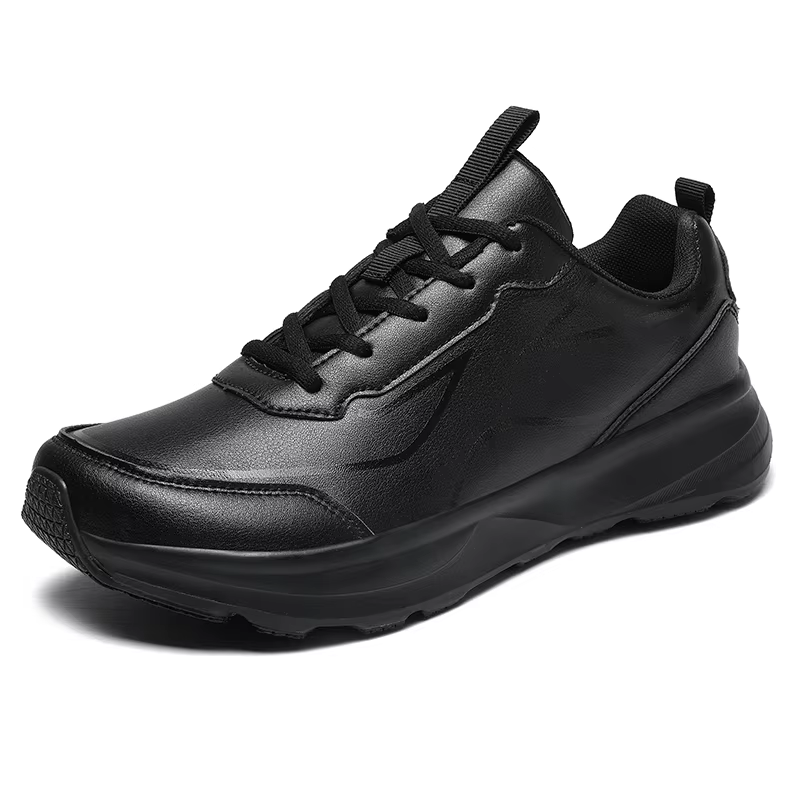 ELUVA bout large hommes chaussures minimalistes baskets confortables en cuir PU