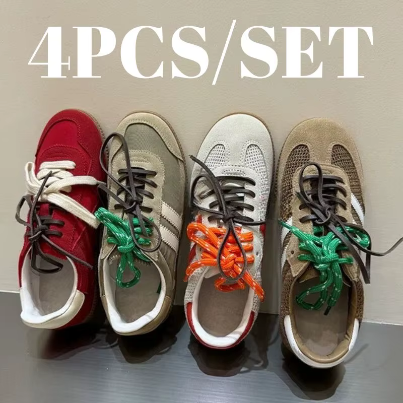 4 pièces 100cm pour miu combinaison chaussures d'entraînement lacets largeur