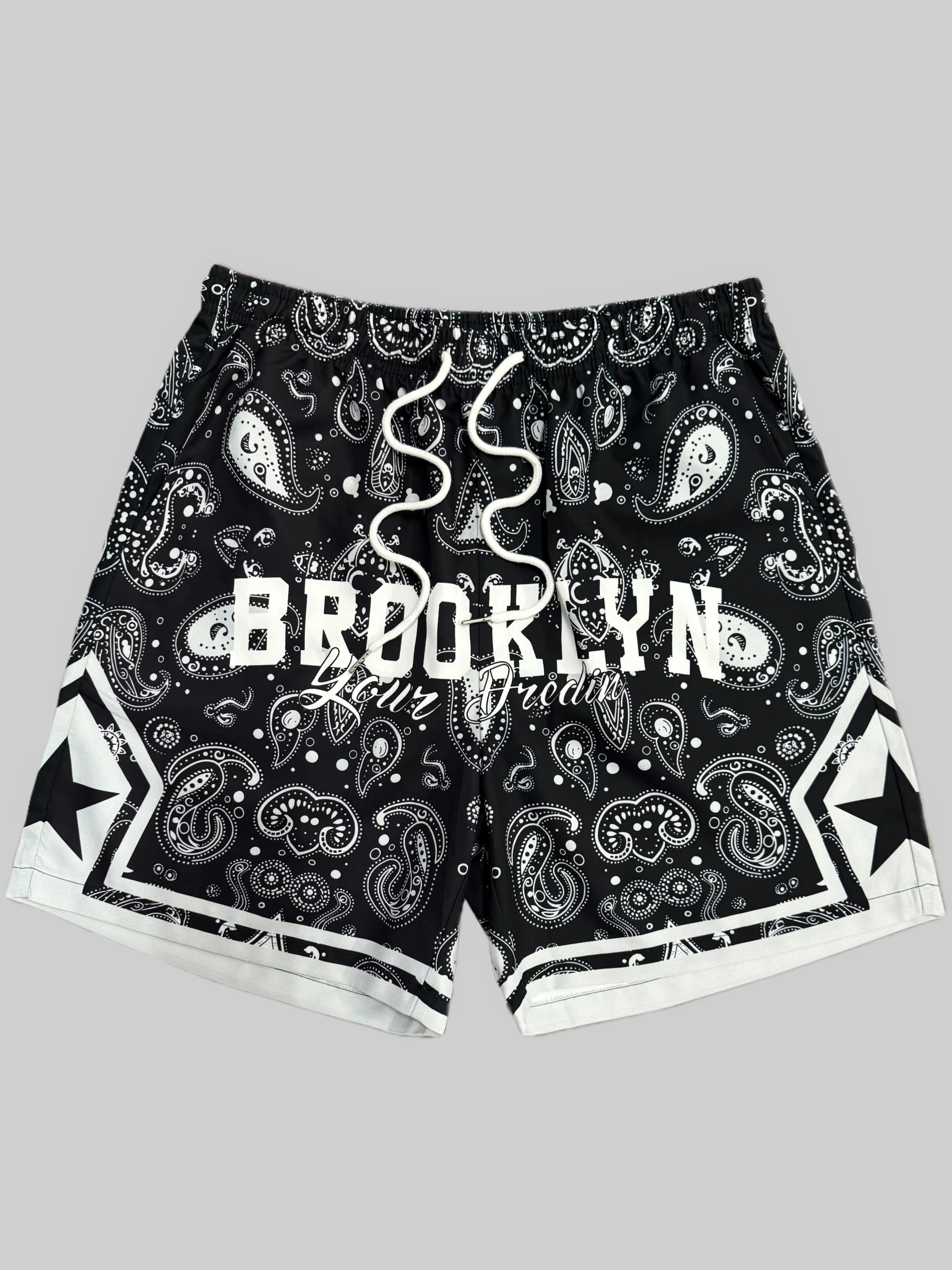 Shorts de basket-ball d'été classiques rétro confortables imprimés, shorts de sport décontractés respirants pour l'entraînement en plein air