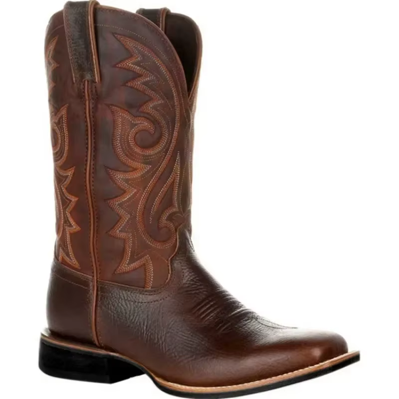 Hommes bottes mi-mollet Western Cowboy moto
