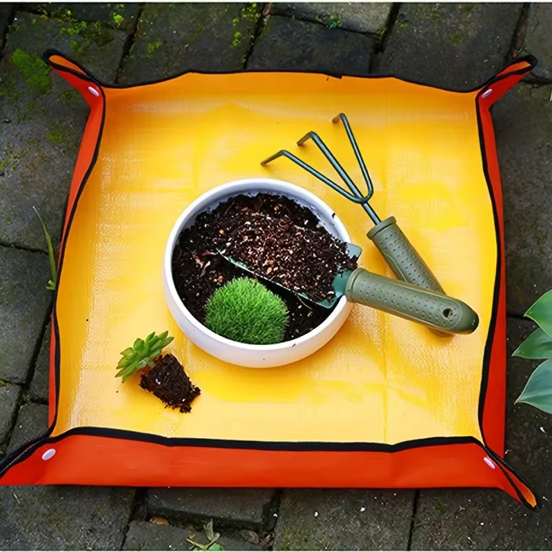 Tapis de plantation 50cm -50cm, tapis d'empotage de jardinage pliable, Pot de fleur de plante de jardin, tapis imperméables de transplantation, outils pour plantes à fleurs