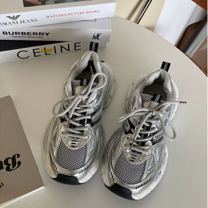 Baskets décontractées à talons moyens pour femmes