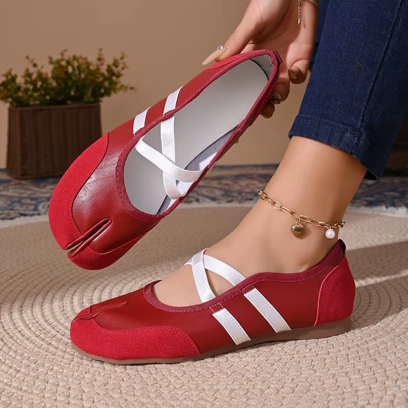 Chaussures Tabi Confortables à Talon Plat Légères et Tendance pour Femme – Baskets Décontractées Souples et Antidérapantes à Enfiler pour l'Été 2026