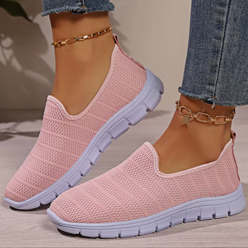 Baskets femme sans lacet blanc chaussures