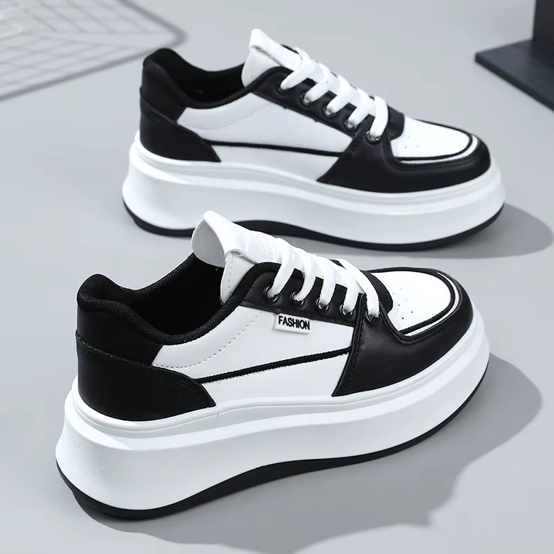 Femmes blanc grosses chaussures femme à lacets plate-forme Sneaker 2025 dames