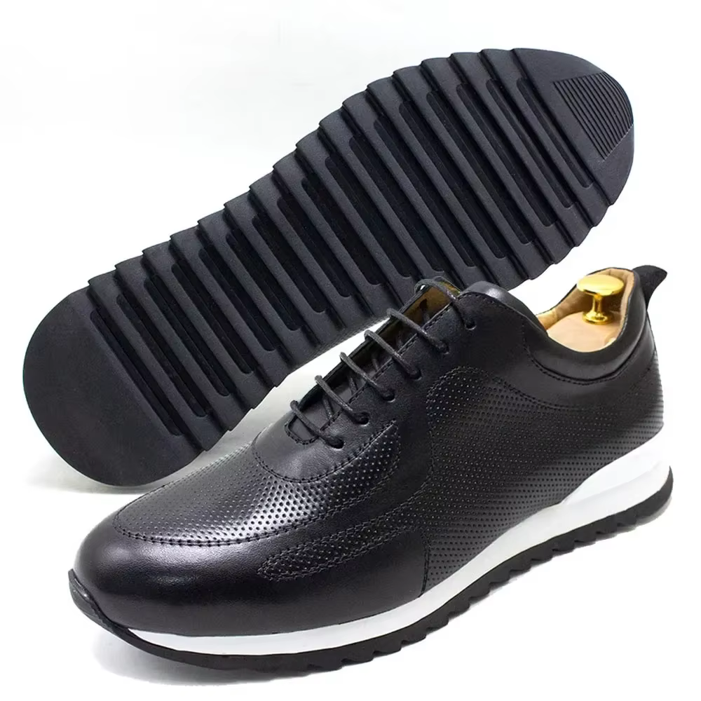 Baskets de luxe en cuir véritable pour hommes