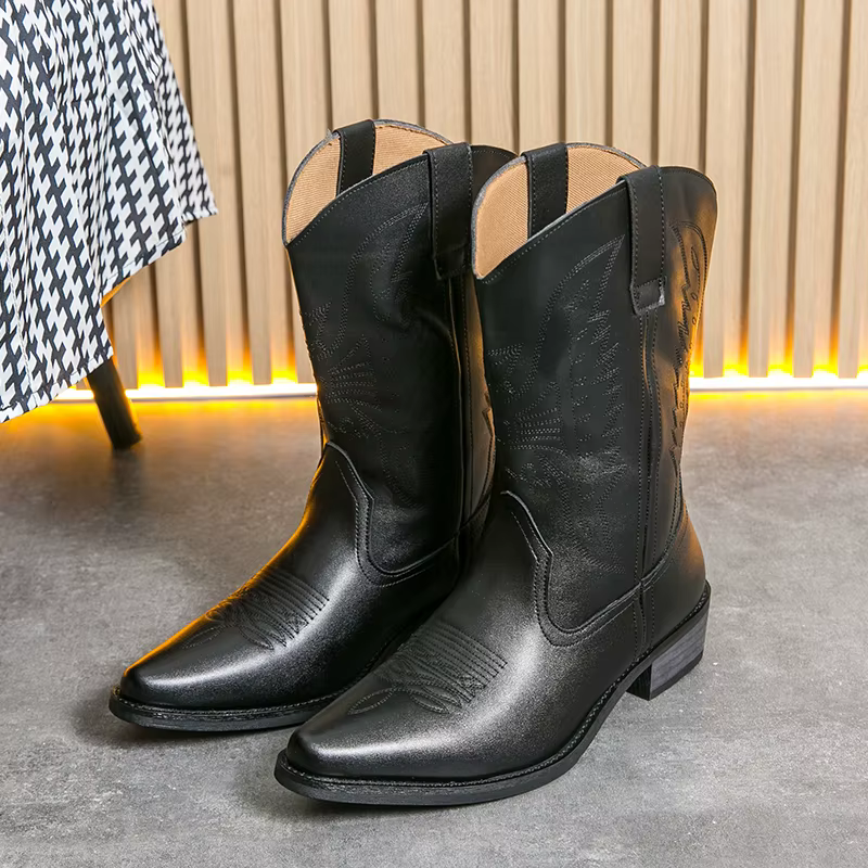 Bottes de travail à bout pointu de style anglais pour hommes