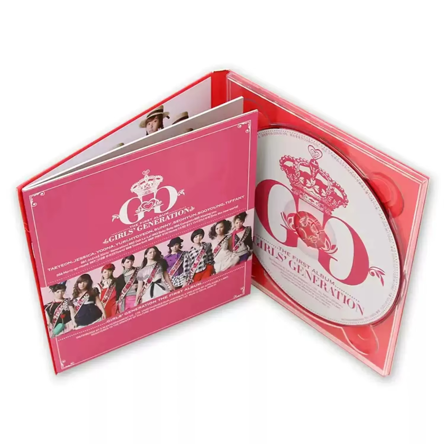CD de musique pop style fille énergique, couverture avec silhouette de groupe exquise, collection de morceaux populaires jeunes et vibrants