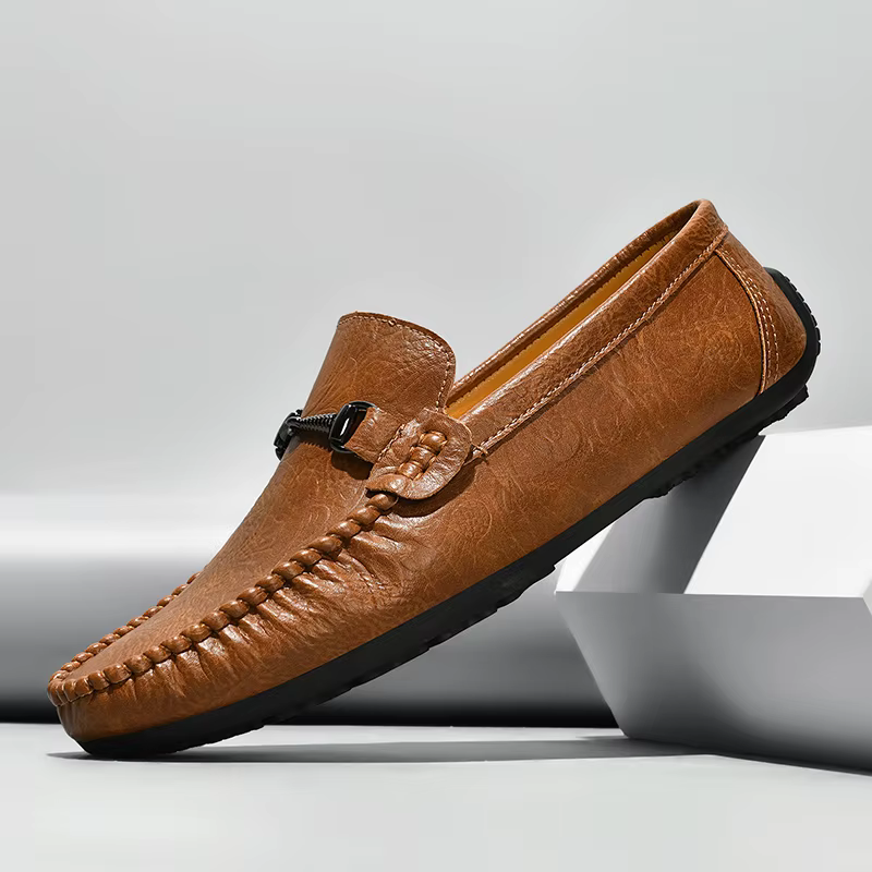 ELUVA hommes mocassins sans lacet chaussures de conduite confortable léger antidérapant semelle souple