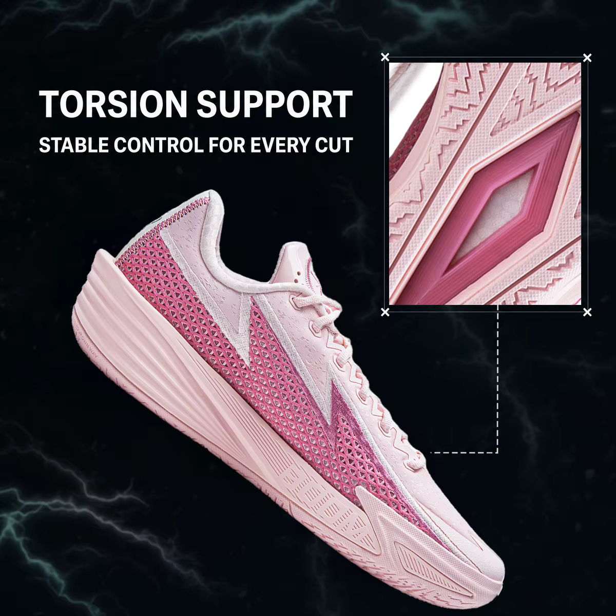 Li-Ning WADE FLASH 2 Chaussures de basket-ball pour hommes BOOM avec amorti respirant et semelle stable ABPV013