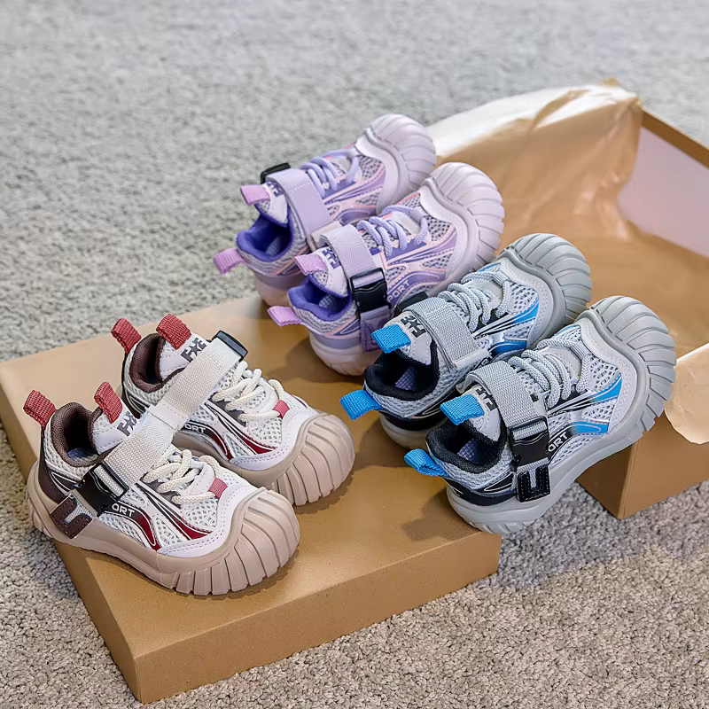 2025 nouvelle mode garçons filles chaussures de Tennis orteils coiffés confortables enfants baskets maille respirant