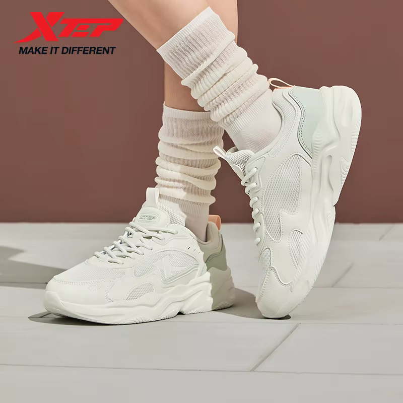 Xtep chaussures de course pour femmes 2025 été nouveau respirant maille léger décontracté absorbant les chocs durabilité baskets 875418110054