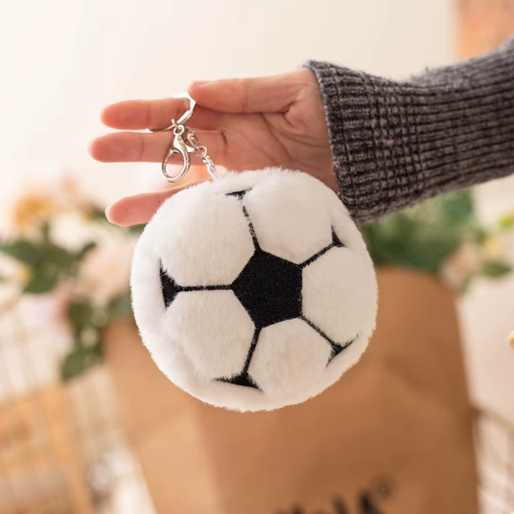 Porte-clés de basket-ball, Baseball, Football, volley-ball, Football, peluche douce, Simulation de Football