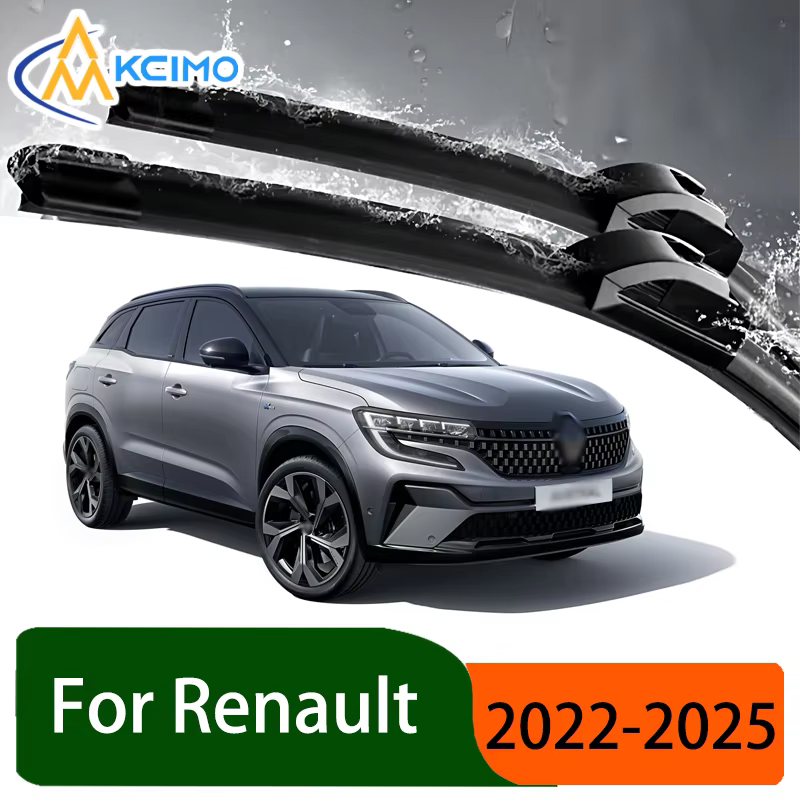 Jeu de balais d'essuie-glace avant et arrière silencieux, noir, pour Renault Austral HHN 2022-2025 Accessoires d'essuie-glace de pare-brise automatique