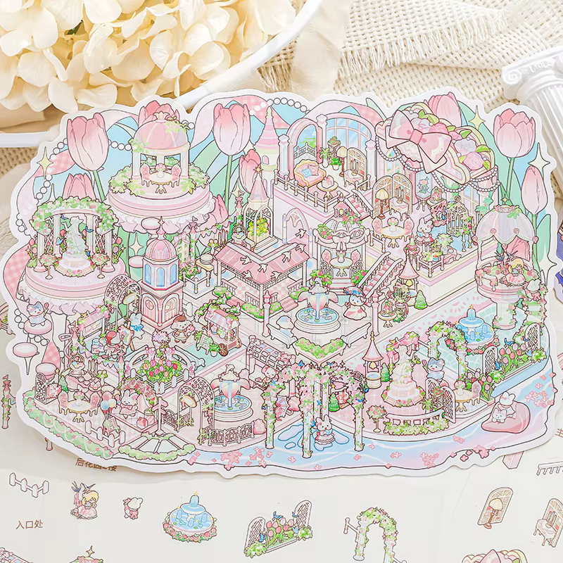 3 styles de stickers miniatures de la série Star River Fairy Tale pour journal, scrapbooking, collage décoratif, fournitures de bricolage