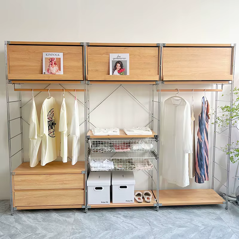 Supports de rangement de garde-robe de chambre à coucher japonais, organisateur de garde-robe Portable mignon, Guarda Roupas Portatil E Dobravel Huse, accessoires