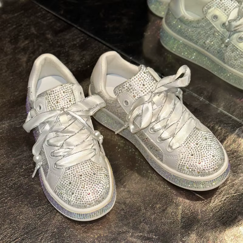 Baskets de luxe à strass pour femmes