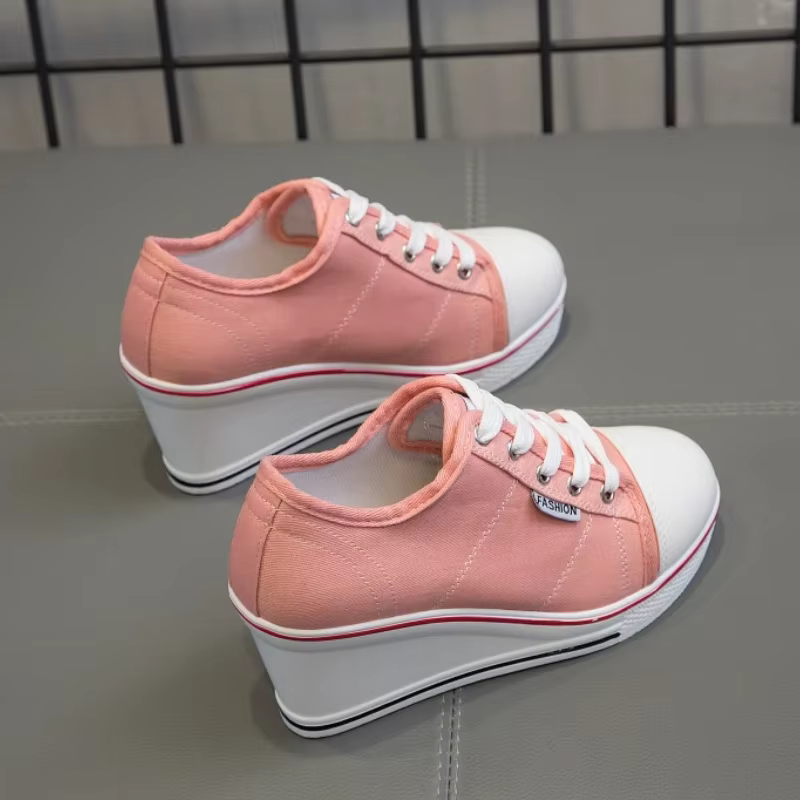 Chaussures femmes nouvelle femme toile compensée vulcaniser