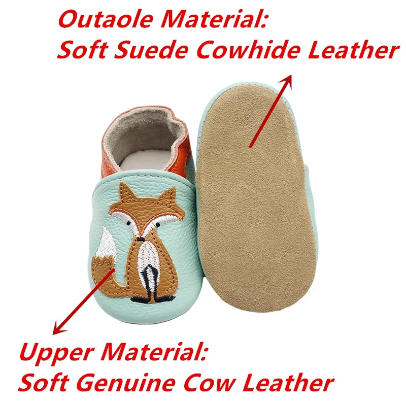 Chaussures bébé en cuir de vache souple