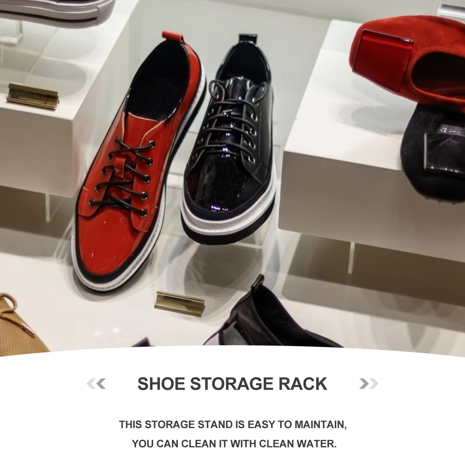 Support à chaussures en acrylique
